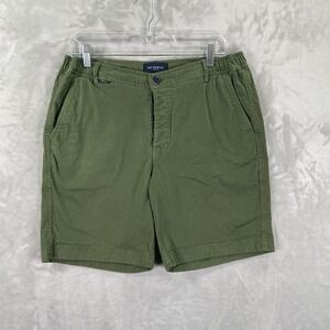 Mr Marvis Shorts Mens Large 8" Inseam Originals Perfect Chino Green Button Fly